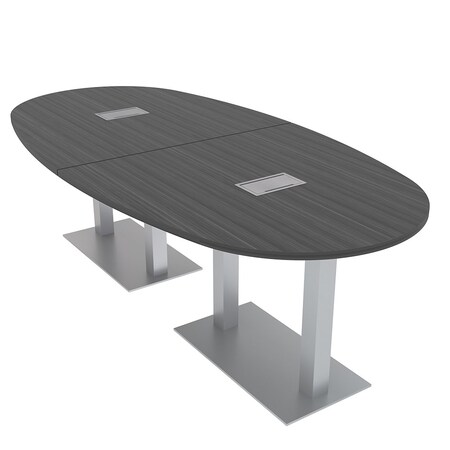 Skutchi Designs 45 in W, 96 in L, 29 in H, Engineered Wood Top, Grey HAR-BOVL-46X92-DOU-ELEC-ASIANNIGHT